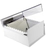 Acrimet 5 X 8 Card File Holder Organizer Metal Base Heavy Duty (White Color with Crystal Plastic Lid Cover) Code 923.8 - Image 3 of 0