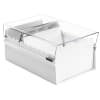 Acrimet 5 X 8 Card File Holder Organizer Metal Base Heavy Duty (White Color with Crystal Plastic Lid Cover) Code 923.8 - Image 4 of 0