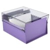 Acrimet 5 X 8 Card File Holder Organizer Metal Base Heavy Duty (Purple Color with Crystal Plastic Lid Cover) Code 923.9 - Image 3 of 0