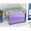 Acrimet 5 X 8 Card File Holder Organizer Metal Base Heavy Duty (Purple Color with Crystal Plastic Lid Cover) Code 923.9 - Image 4 of 0