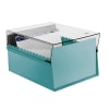 Acrimet 6 x 9 Card File Holder Organizer Metal (AZ Index Cards and Divider Included) (Green Color with Crystal Plastic Lid Cover) 924.6 - Image 2 of 0
