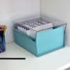 Acrimet 6 x 9 Card File Holder Organizer Metal (AZ Index Cards and Divider Included) (Green Color with Crystal Plastic Lid Cover) 924.6 - Image 3 of 0