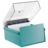 Acrimet 6 x 9 Card File Holder Organizer Metal (AZ Index Cards and Divider Included) (Green Color with Crystal Plastic Lid Cover) 924.6 - Image 4 of 0