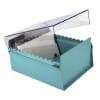 Acrimet 6 x 9 Card File Holder Organizer Metal (AZ Index Cards and Divider Included) (Green Color with Crystal Plastic Lid Cover) 924.6 - Image 5 of 0