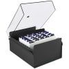 Acrimet 6 x 9 Card File Holder Organizer Metal (AZ Index Cards and Divider Included) (Black Color with Crystal Plastic Lid Cover) 924.7 - Image 1 of 0