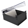 Acrimet 6 x 9 Card File Holder Organizer Metal (AZ Index Cards and Divider Included) (Black Color with Crystal Plastic Lid Cover) 924.7 - Image 5 of 0