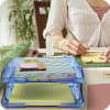Acrimet Traditional Letter Tray 2 Tier Front Load Design (Clear Blue) - Image 4 of 0