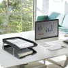 Acrimet Traditional Letter Tray 2 Tier Front Load Design (Black) - Image 2 of 0