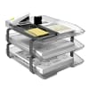 Acrimet Traditional Letter Tray 3 Tier Front Load Design (Clear Crystal) - Image 1 of 0