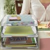 Acrimet Traditional Letter Tray 3 Tier Front Load Design (Clear Crystal) - Image 4 of 0