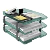 Acrimet Traditional Letter Tray 3 Tier Front Load Design (Clear Green) - Image 1 of 0