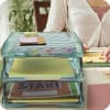 Acrimet Traditional Letter Tray 3 Tier Front Load Design (Clear Green) - Image 4 of 0