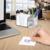 Acrimet Desk Organizer Pencil Paper Clip Holder (Crystal Color) (With Paper) - Image 4 of 0