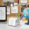 Acrimet Desk Organizer Pencil Paper Clip Holder (Crystal Color) (With Paper) - Image 5 of 0