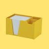 Acrimet Desk Organizer Pencil Paper Clip Holder (Yellow Color) (With Paper) - Image 2 of 0