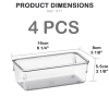 Acrimet Desk Drawer Organizer Clear Crystal 4 Pack 971.0 - Image 2 of 0