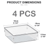 Acrimet Desk Drawer Organizer Clear Crystal 4 Pack 973.4 - Image 2 of 0