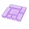 Acrimet Desk Drawer Organizer Clear Purple 7 Pack 4 Sizes 975.2 - Image 3 of 0