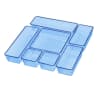 Acrimet Desk Drawer Organizer Clear Blue 7 Pack 4 Sizes 975.4 - Image 3 of 0