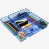 Acrimet Desk Drawer Organizer Clear Blue 7 Pack 4 Sizes 975.4 - Image 4 of 0