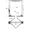Triumph NTO-13A 13,000 lbs 2 Post Lift - Image 4 of 0