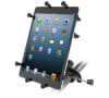 RAM-B-121-UN9U yoke clamp mount with double socket arm and spring-loaded X-Grip III cradle, fits 11" tablets, adjustable and secure. - Image 1 of 0