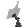 RAM-B-166-202U Twist-Lock 3.3" suction cup mount with medium double socket arm and AMPS round base, adjustable and secure for nonporous surfaces. - Image 2 of 0
