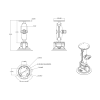 RAM-B-166-202U Twist-Lock 3.3" suction cup mount with medium double socket arm and AMPS round base, adjustable and secure for nonporous surfaces. - Image 3 of 0