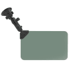 RAM-B-166-326-VIS-G1U dark green 50% tint acrylic sun visor with suction mount and adjustable double socket arm for glare reduction. - Image 1 of 0