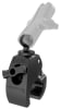RAM Tough-Claw medium mounting base clamped on a rail, featuring a 1" B-size rubber ball for attachment to RAM double socket arms, ideal for phones, tablets, and cameras. - Image 3 of 0