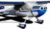 Cessna 120 parked on the ramp fitted with custom Bruceâ€™s Covers, showcasing full aircraft protection from sun and weather. - Image 3 of 0
