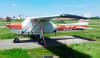 Cessna 150 & 152 fitted with Bruceâ€™s Custom Canopy and Engine Covers, showing reflective Silver Acrylic Sunbrella canvas and secure Velcro closures. - Image 1 of 0