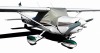 Cessna 150 & 152 fitted with Bruceâ€™s Custom Canopy and Engine Covers, showing reflective Silver Acrylic Sunbrella canvas and secure Velcro closures. - Image 2 of 0