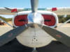 Form-fitting propeller cover on Cessna 206 Stationair shielding blades and spinner from environmental damage. - Image 3 of 0