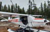 Custom Piper PA-12 Super Cruiser and J-5 Cub canopy cover installed, showing reflective Silver Sunbrella fabric protecting the windshield and cabin windows. - Image 4 of 0