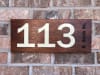 Contemporary Wood Address Sign with Acrylic Letter - Image 3 of 0