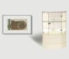 Frameless Half Vision Pentagon Corner Case with Swing Door & Lock - Image 2 of 0
