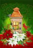 Poinsettia Lantern House Flag - Image 2 of 0