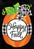 Gingham Pumpkin Decorative Garden Flag - Image 2 of 0