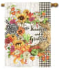 Thankful Wreath Decorative House Flag - Image 1 of 0