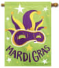 Mardi Gras Burlap House Flag - Image 1 of 0