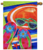 Relaxing by the Water Linen Decorative House Flag - Image 1 of 0