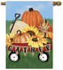Gather Harvest Wagon Decorative House Flag - Image 1 of 0