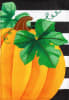 Pumpkin Stripe Burlap Garden Flag - Image 2 of 0