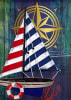 Nautical Collage Linen Garden Flag - Image 2 of 0