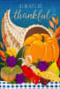 Cornucopia with Checks Linen Garden Flag - Image 2 of 0