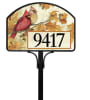 Cardinals in Fall Oak Leaves Yard DeSigns Magnetic Art - Image 2 of 0