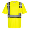 Portwest Detroit Short Sleeve Hi-Vis Yellow/Black Shirt - Image 1 of 0