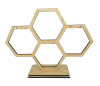 Four Slot Wood Honeycomb Hanging Display - Image 2 of 0