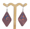 18g Earrings - Sunset Blues Dichro Inlay Sunset Blues - Mahogany - Image 1 of 0